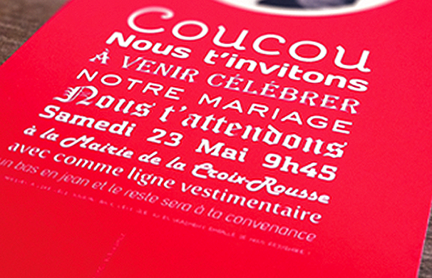 Faire part de mariage
